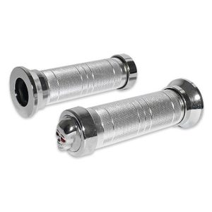 PUÑO PAR METALICO SILVER CROMADO JK -