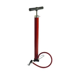 BOMBA DE PIE ROJA CON ADAPTADOR DE AUTO