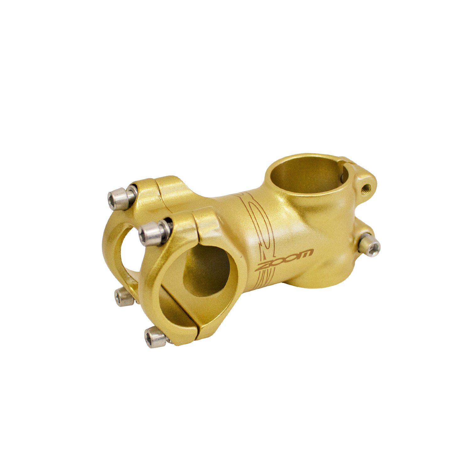 TEE (STEM) ZOOM TDS-AD368A-8 DIAMETRO 31.8 MM, 31.8 X 60 MM A-HEAD (SIN HILO) COLOR DORADO ALUMINIO