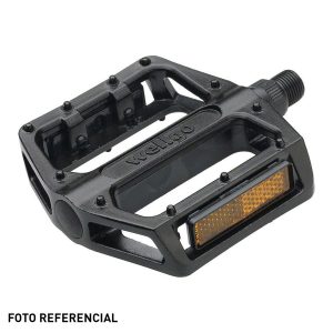 PEDAL NW-30NF CR MOLY EJE 9/16 NYLON BODY BLACK, BS REFLECTOR, BALL BEARING