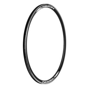 LLANTA 28 VISION ALUMINIO NEGRA  DOBLE PARED 32H (700)