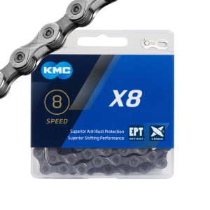 CADENA KMC X8 EPT EPT 8 VELOCIDADES SHIMANO / CAMP / SRAM ANTIOXIDO