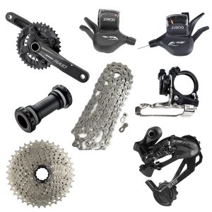 TRANSMISION SET S-RIDE 2X9V (11-40T) PIÑON/CAMBIO/MANILLAS/CAMBIADOR/CADENA/VOLANTE