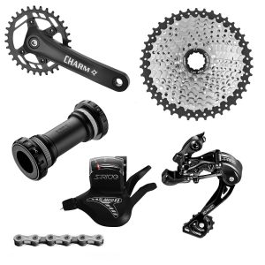 TRANSMISION SET S-RIDE 1X10V (11-46T) PIÑON/CAMBIO/MANILLAS/CADENA/VOLANTE