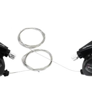 MANILLA CAMBIO FRENO SHIMANO 3X8V. ST-TX800 DER. TRAS. NEGRO EZ-FIRE PLUS, 2F-STEEL/RESIN, FOR V-BRA