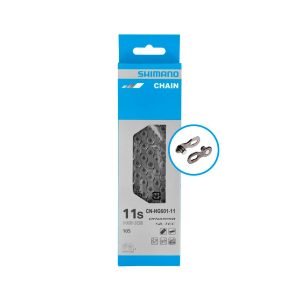 CADENA SHIMANO CN-HG601-11, FOR 11-SPEED(ROAD/MTB/E-BIKE COMPATIBLE), 126 LINKS(W/QUICK-LINK, SM-CN9