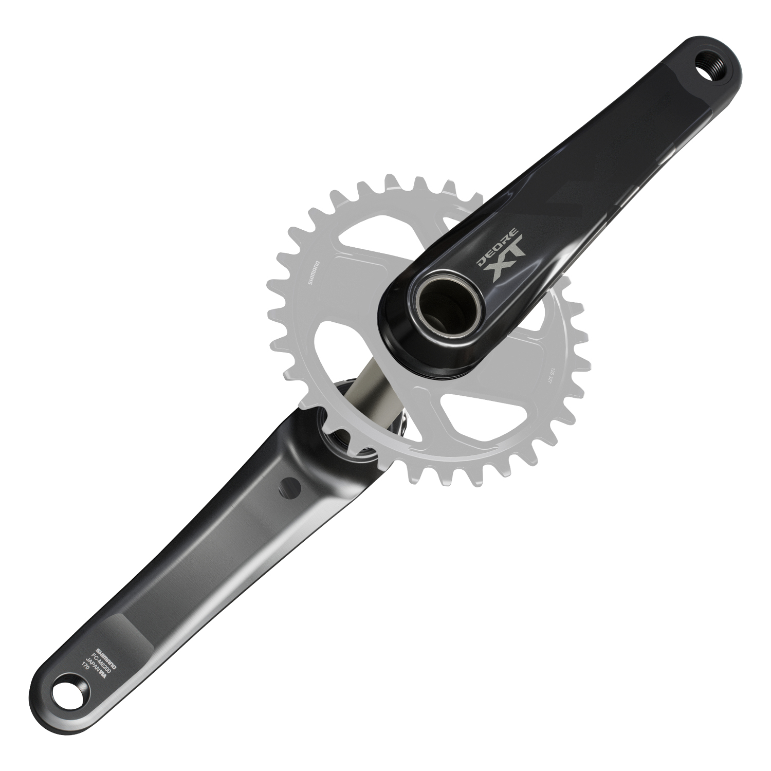 VOLANTE SHIMANO FC-M8200, DEORE XT, FOR REAR 12-SPEED, HOLLOWTECH 2, 175MM, W/O CHAINRING, W/O CG - Imagen 2